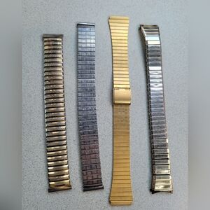 Vintage Expansion Watch Bands Lot - Speidel Gold & Silver Tone